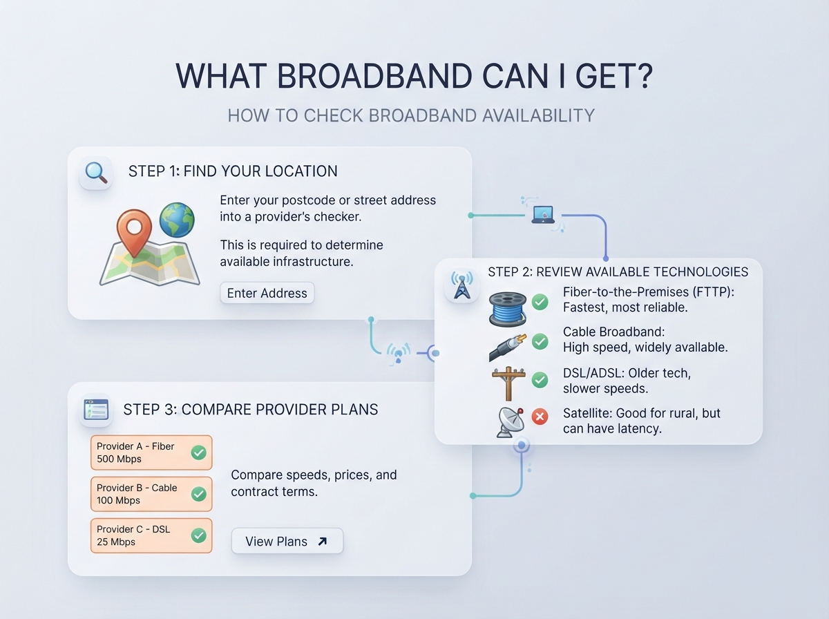 What Broadband Can I Get? How to Check Broadband Availability